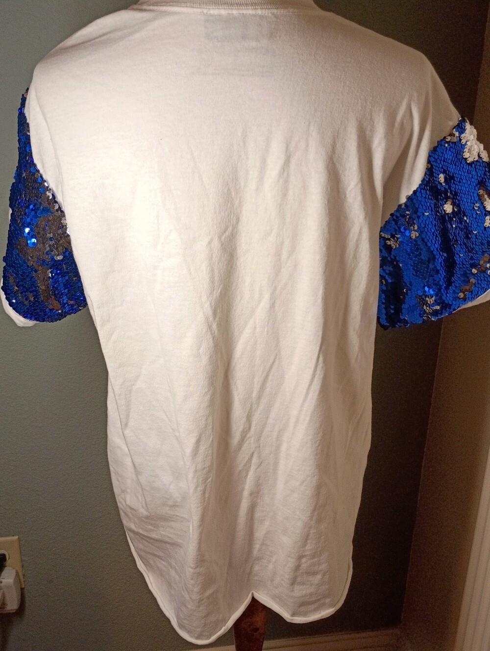 Sojara Rolling Stones Sequined British Flag Tongue T-Shirt Lg - Picture 5 of 6